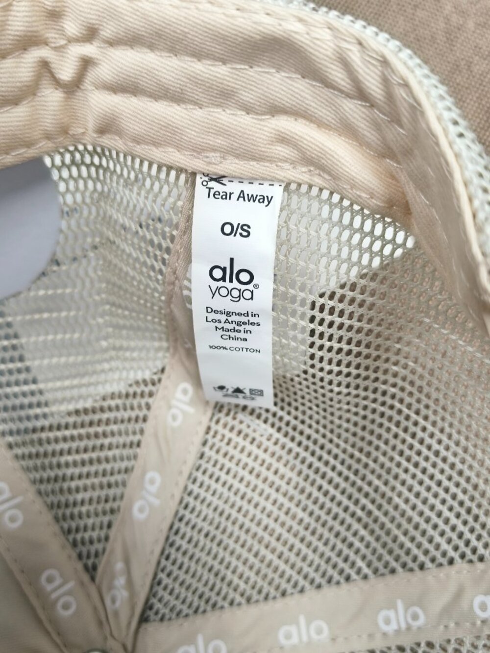 Alo Yoga District Trucker Hat Bone Color🌱Adjustable Breathable Mesh Cap🎾 - Picture 3 of 5